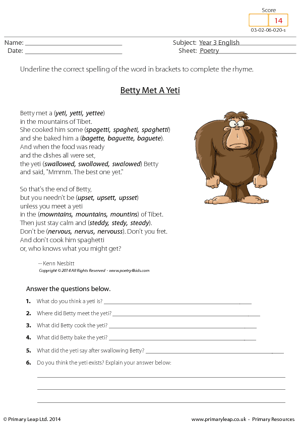 English Comprehension Ks3 Worksheet Free