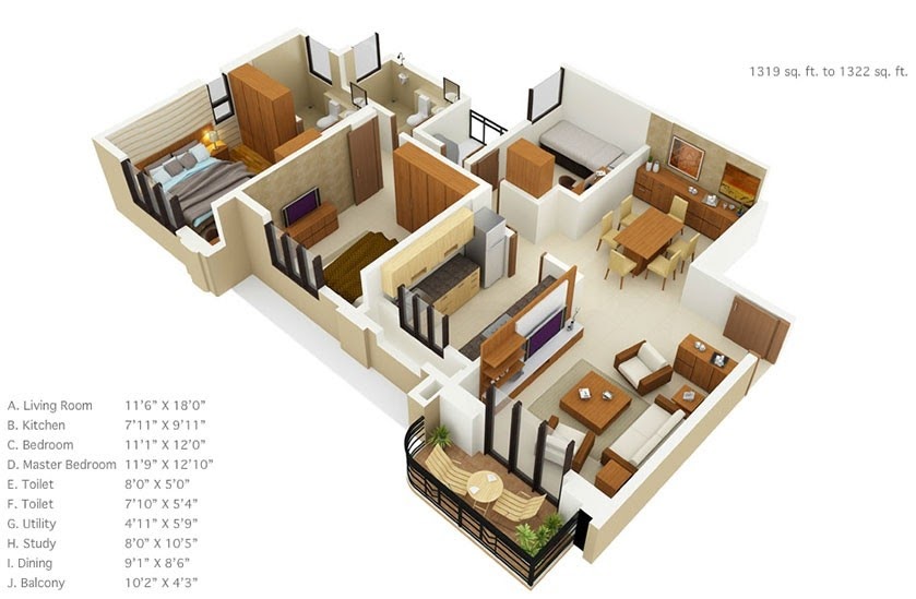 Home Design 1500 Sq Ft - HomeRiview