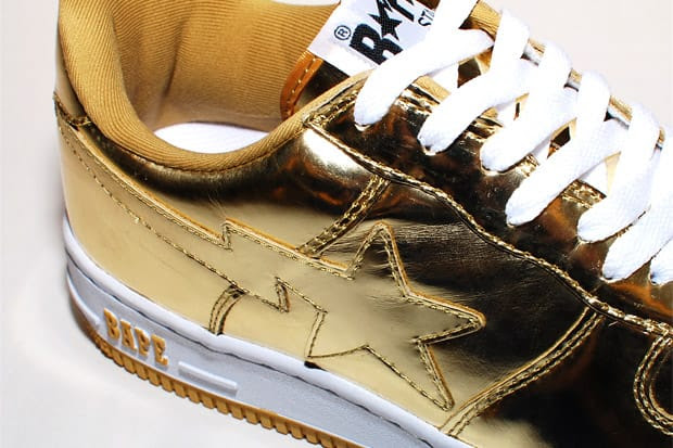 a bathing ape bapesta silver surfer