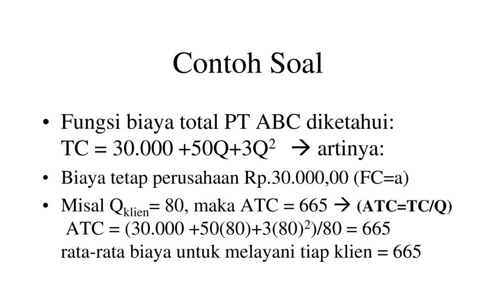 Contoh soal estimasi permintaan