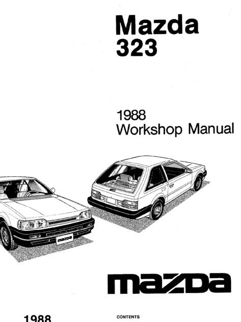 Complete 1988 Mazda 323 Workshop Manual