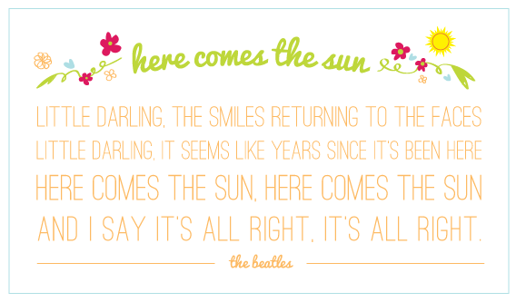 here comes the sun - beatles lyrics