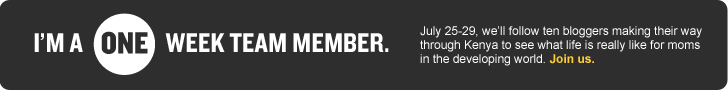 I am a ONE Week Team Member banner
