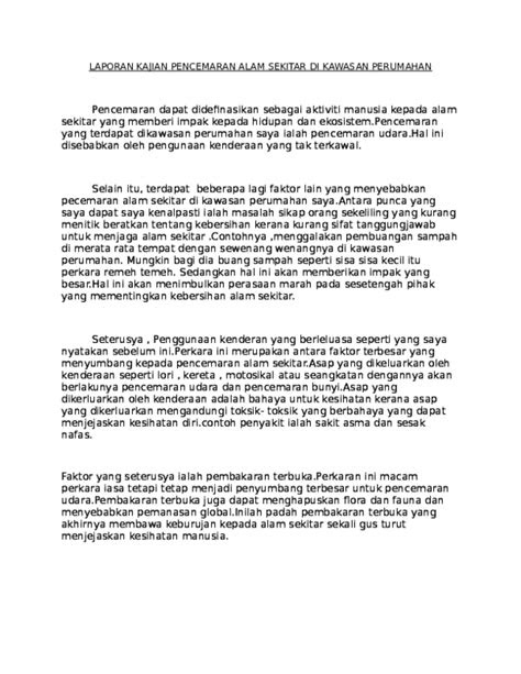 Contoh Karangan Spm Punca Bencana Alam Cikgu Farha  Riset