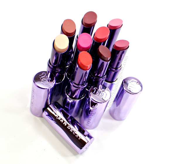 Urban Decay Sheer Revolution Lipstick Swatches Review