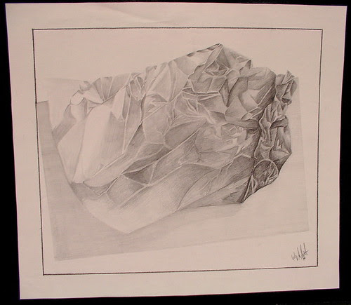 value study crumped paper
