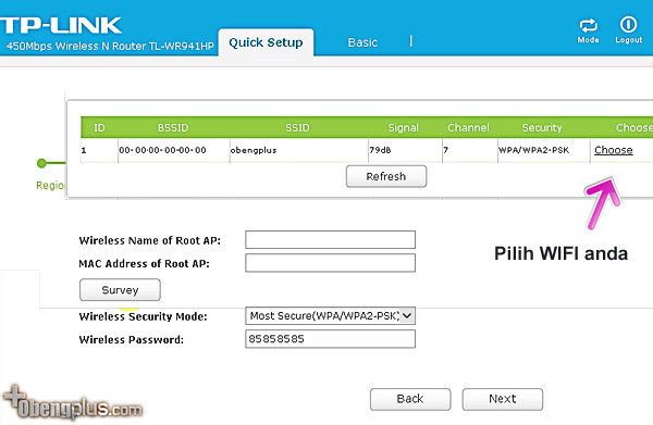 Setting TP-LINK TL-WR941HP Wifi Range Extender