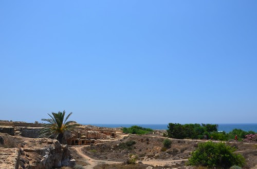 Königsgräber in Paphos Panorama zeigt fast kein Schatten hier
