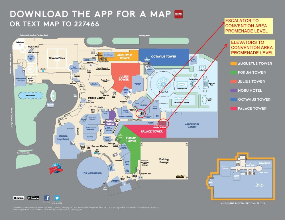 Floor Plan Caesars Palace Towers Map