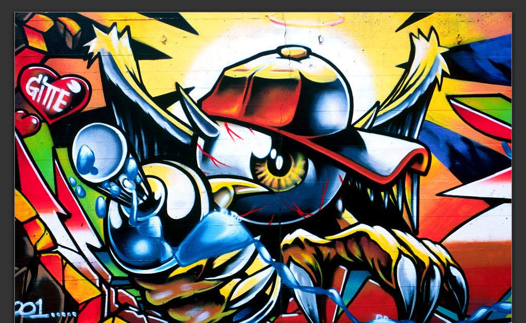 10+ Gambar Grafiti Kartun Di Tembok Gambar Kartun Ku