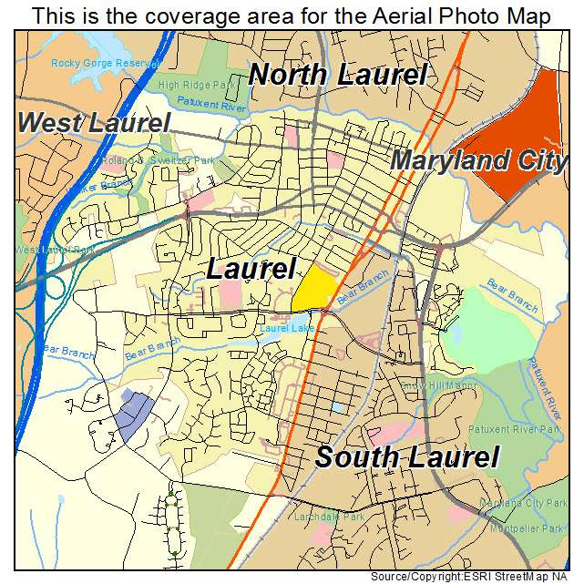 Map Of Laurel Maryland  Hiking In Map