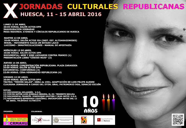 Presentación de las X Jornadas Culturales Republicanas en Huesca