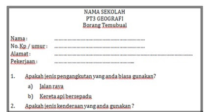 Soalan Carta Pai Tingkatan 3 - Kuora v