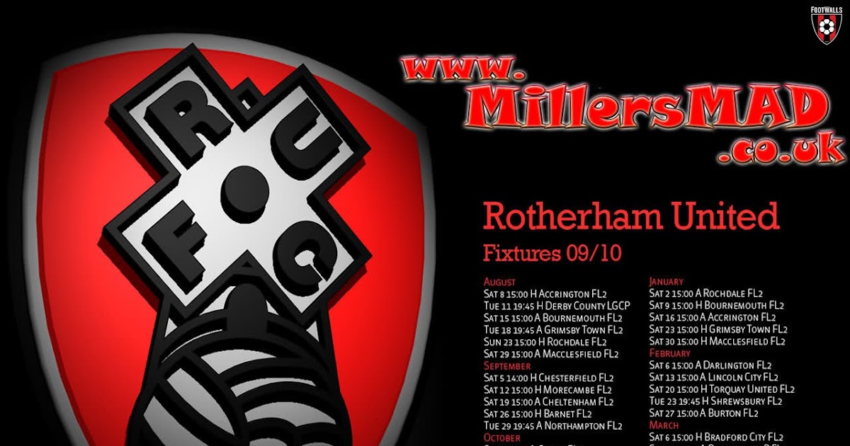 Rotherham Fc Fixtures Image to u