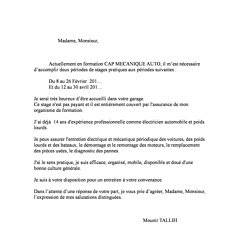 Lettre De Motivation Stage Cap Petite Enfance Reconversion  Exemple de