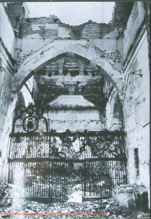 Daños por el incendio provocado en la Guerra Civil en el convento de San Juan de la Penitencia (Toledo)