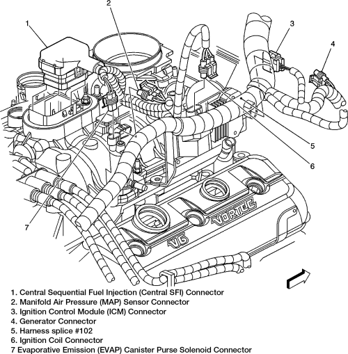 4 3 V6 Cylinder Engine Diagram