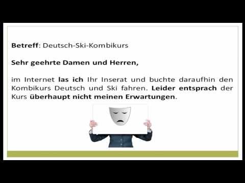 Deutsch Global Beschwerdemail Niveau B2