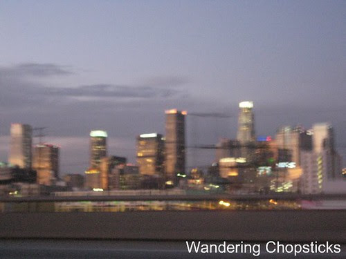 Day 28 Driving Past Downtown LA at Dusk