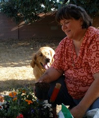 Sue and Digby sharing a laugh