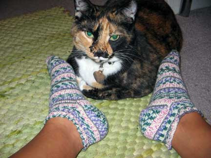 Finished Sockotta Anklets