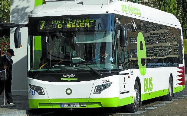 Autobús eléctrico de Vectia similar al previsto para Irun y que ya circula por Valladolid./VECTIA