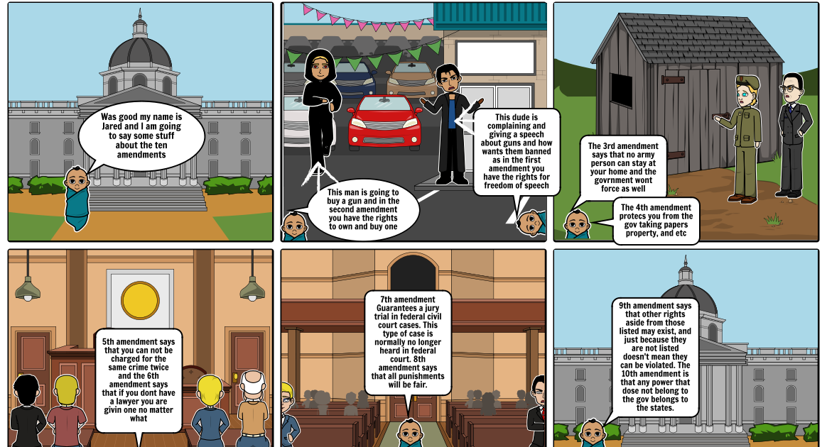 10Th Amendment Storyboard 9th Amendment Illustration Page 1 Line 17qq