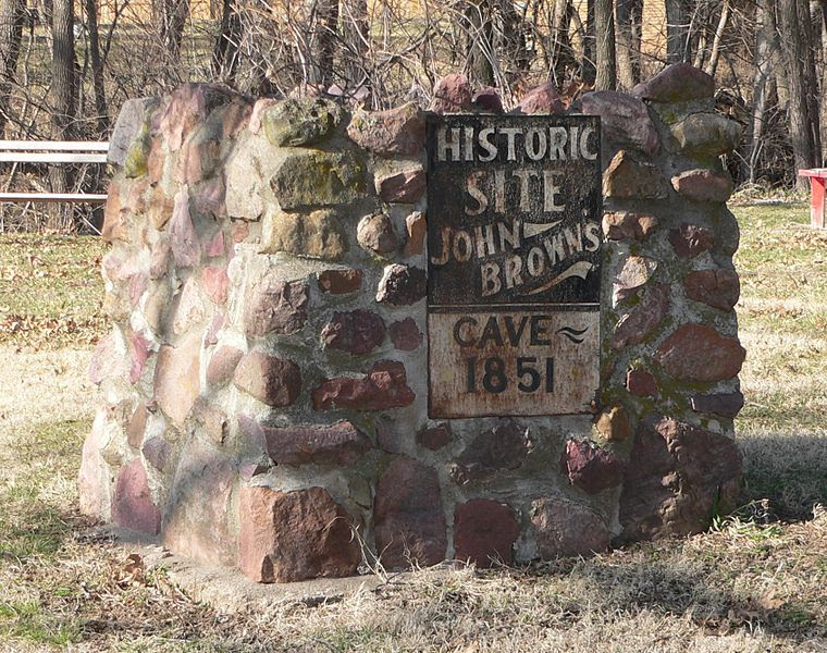 File:Mayhew Cabin John Browns Cave sign.JPG