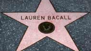 Find Lauren Bacall's star on the Walk of Fame
