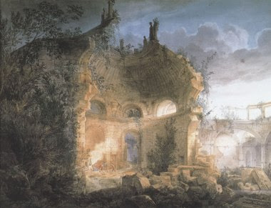 Joseph Gandy, A Vision of Sir John Soane’s Design for the Rotunda of the Bank of England as a Ruin (1789)