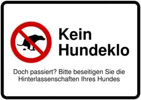 Hunde Verboten Schild Ausdrucken / Hundekot-Schilder & -Plaketten