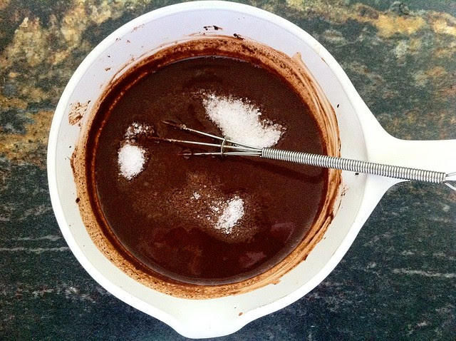 Salt and Vanilla Added to Chocolate Sauce