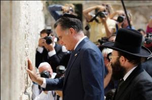 Romney in Yarmulka at Wailing Wall