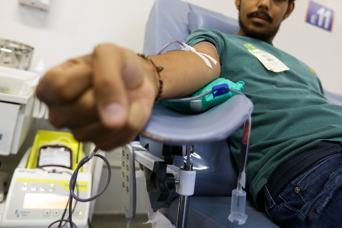 Para marcar o Dia Mundial do Doador de Sangue, o MinistÃ©rio da SaÃºde lanÃ§a campanha de doaÃ§Ã£o de sangue, no Hemocentro de BrasÃ­lia. 