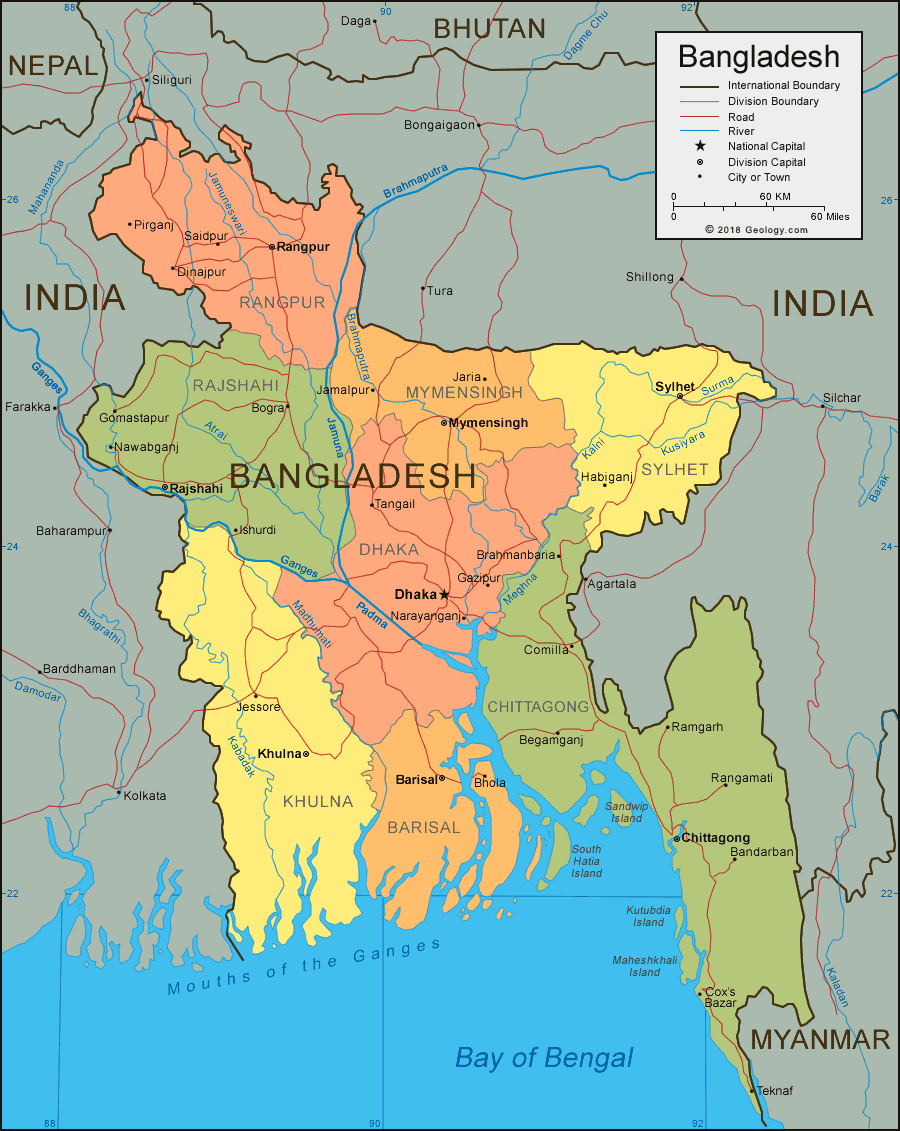 Tiogregterswhat Map Of Bangladesh With Cities