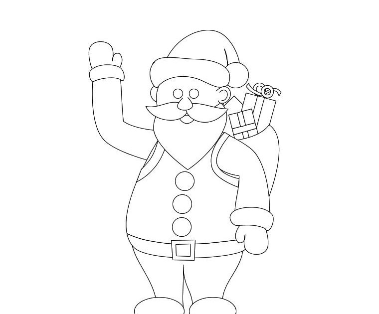 Pere Noel Dessin Simple  Coloriage Adulte Pere Noel Avec Fond De