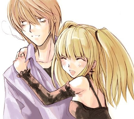 Misa Amane Hugging Light - Unwanted Wallpaper