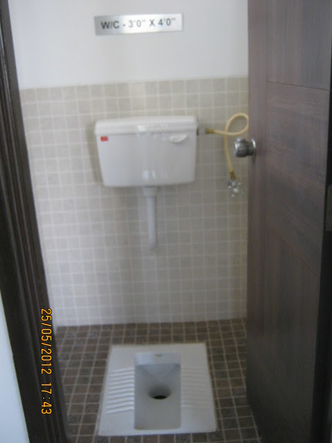 W C in the 1 BHK Sample Flat - Visit Gagan Akanksha, 1 BHK 1.5 BHK & 2 BHK Flats near Prayagdham, at Koregaon Mul, Uruli Kanchan, off Pune Solapur Highway, Pune 412202