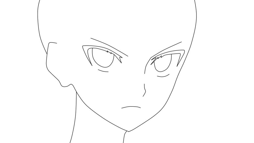 Anime Head Base Side View - Drawing Art Ideas