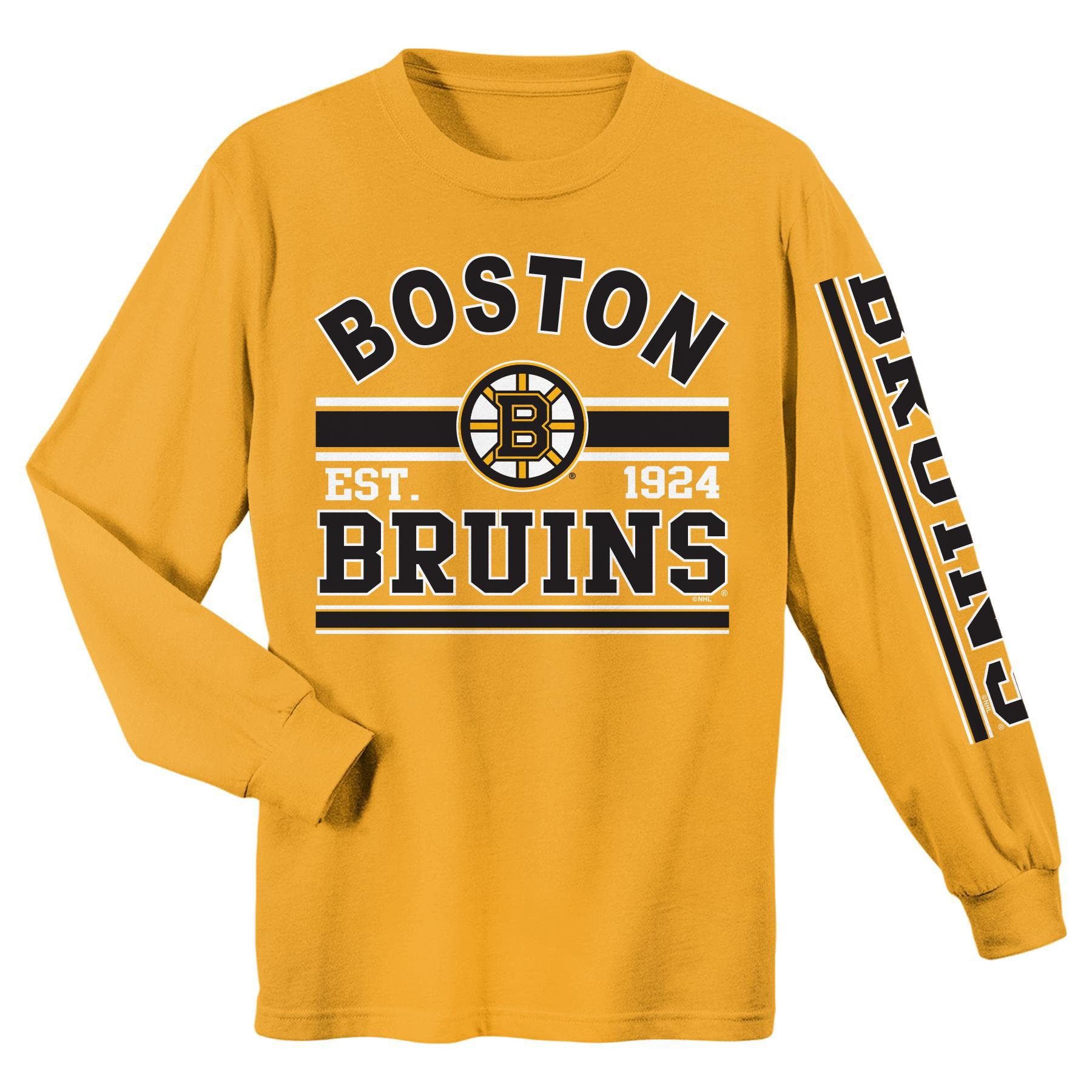 Boston Bruins Shirt Men's NHL Boston Bruins Long Sleeve Rash Guard T