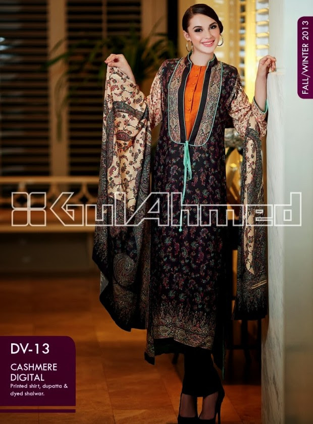 Beautiful-Cute-Girls-New-Fashion-Dress-Design-by-Gul-Ahmed-Fall-Winter-Collection-2014-6 Beautiful-Cute-Girls-New-Fashion-Dress-Design-by-Gul-Ahmed-Fall-Winter-Collection-2013-14-6