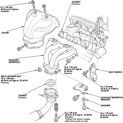 2004 Honda Accord Exhaust System Diagram - View All Honda Car Models