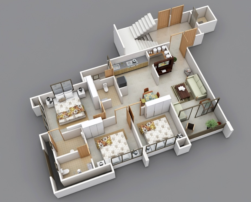 Ide Penting Rumah 3 Dimensi Sederhana, Model Rumah Minimalis