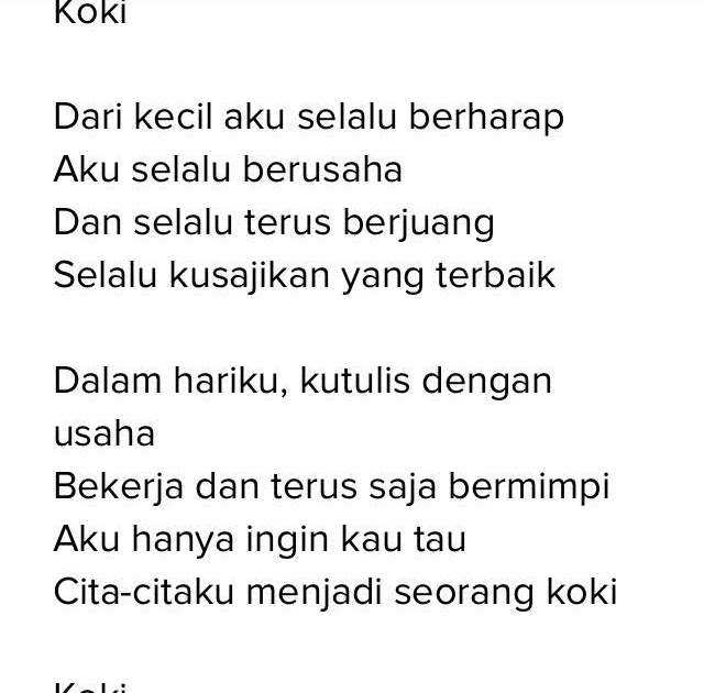 Puisi Cita Citaku Menjadi Koki Kumpulan Puisi Nusantara