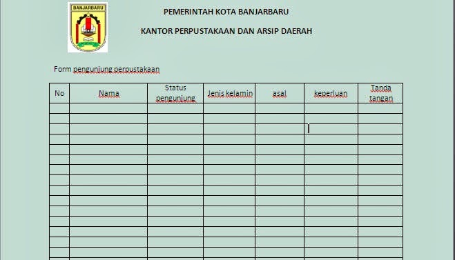 Contoh Buku Tamu