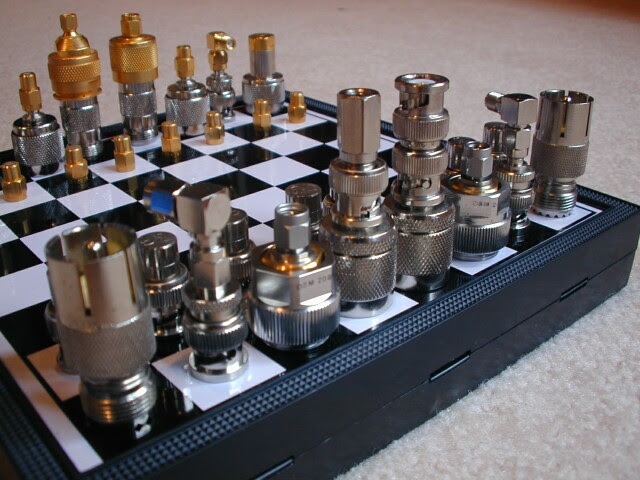 RF connector chess set