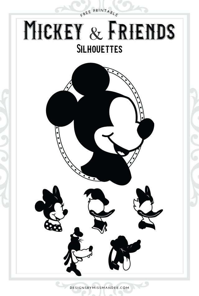 162 Svg Mickey And Friends Silhouette SVG PNG EPS DXF File