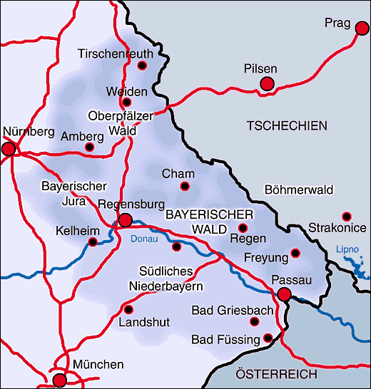 Böhmerwald Karte | Karte