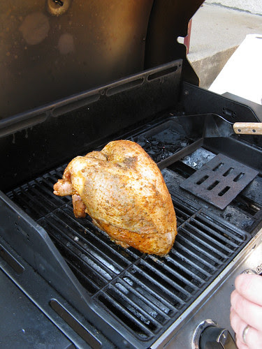 Smoking the turkey