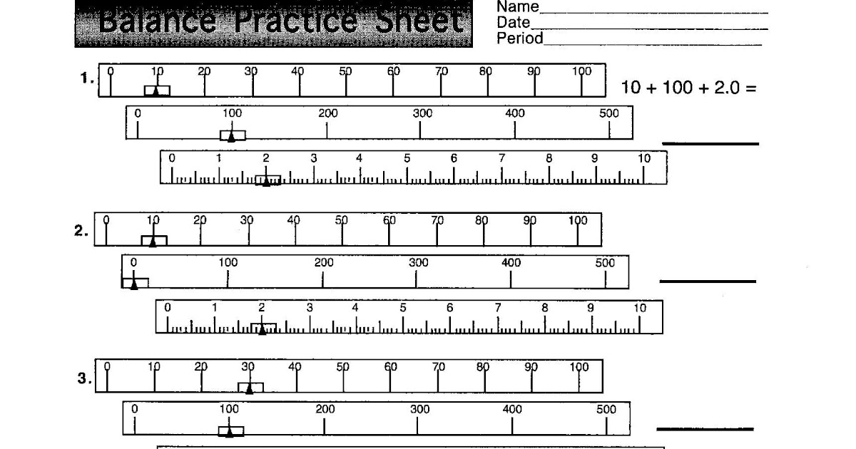 27 Reading A Triple Beam Balance Practice Worksheet - Worksheet Project